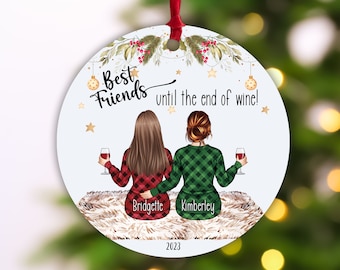 Best Friends Sister Gift Holiday Christmas Ornament