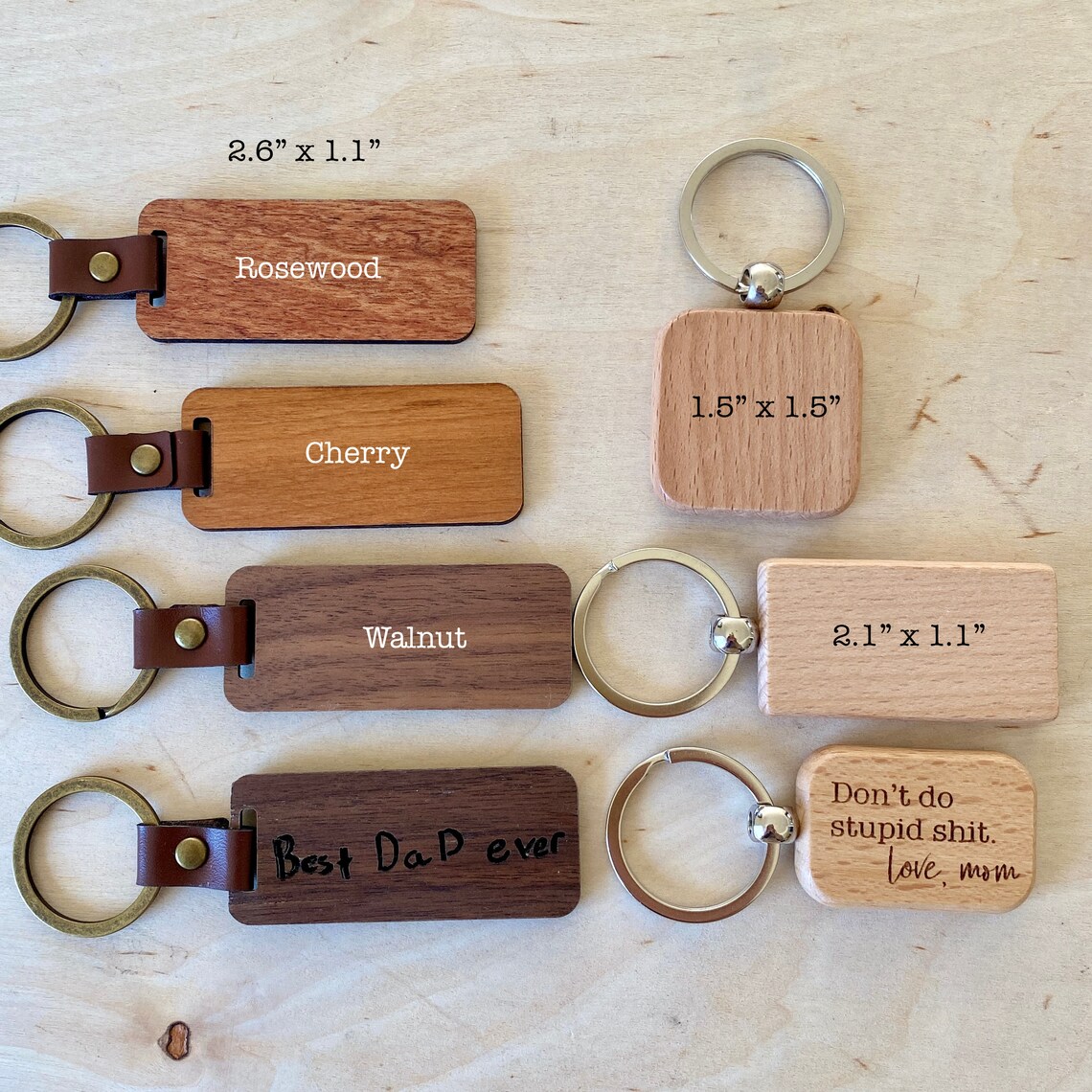 Laserable Keychain Blanks Pack of 5 Etsy