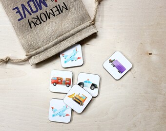 Vehicle Memory Match Game | Montessori Educational Toy
