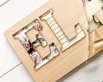 Chic Custom Engraved Name Puzzle Little Girl Shower/ 1st Birthday Gift