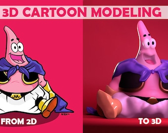 3D Modeling Service | 3D Model Commission | 3D Design Service | 2D to 3D | Custom 3D Modeling | Cartoon | Cute