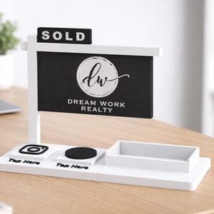 Real estate sign business card holder , Real estate sign, business card holder, Sign for real estate, NFC chip sign