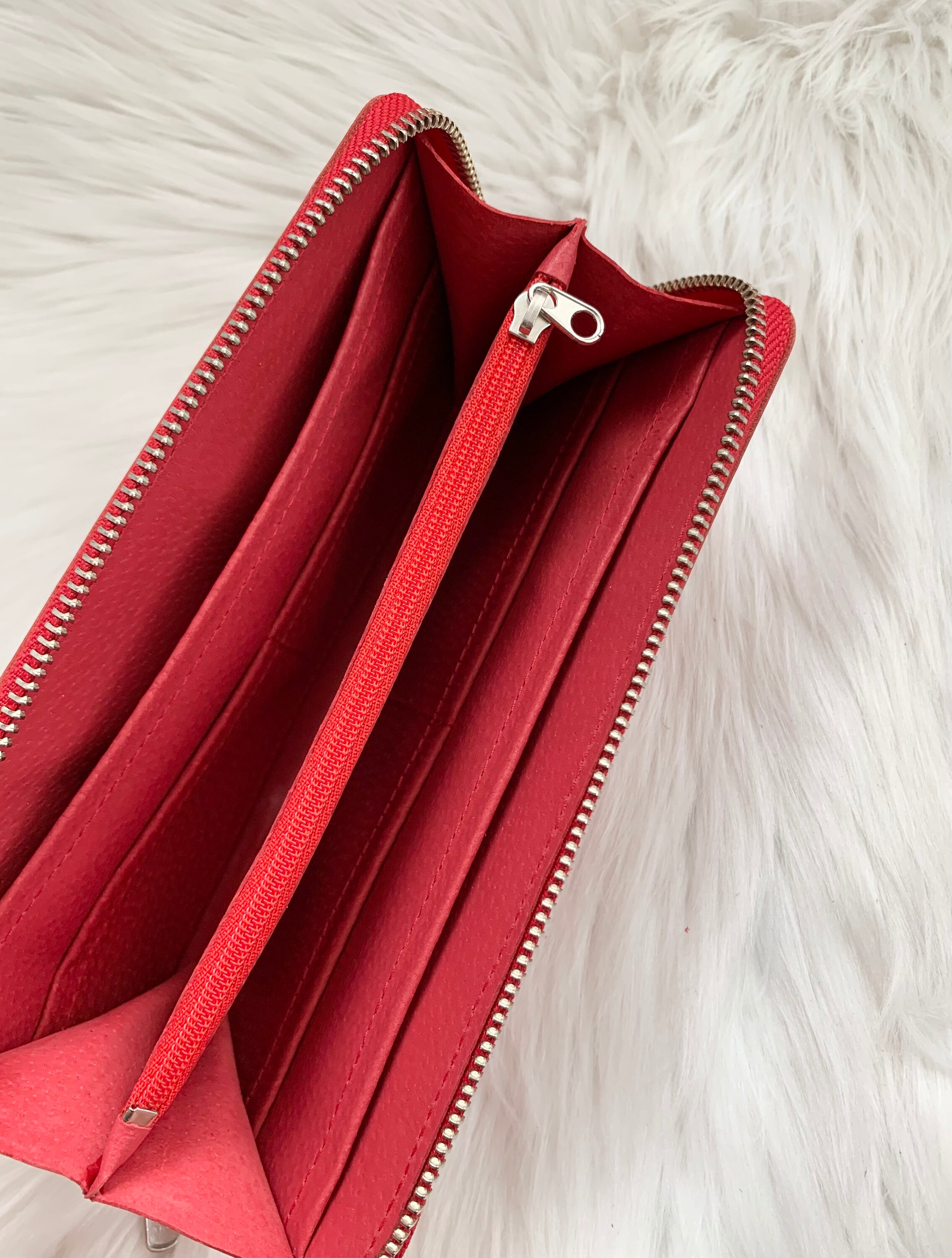 Womens wallet large Red leather wallet for women Etsy