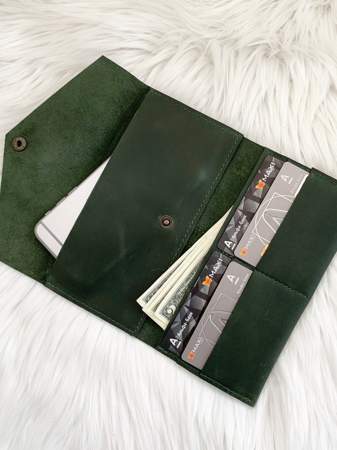 Cartera personalizada billetera roja para mujer cartera de Etsy