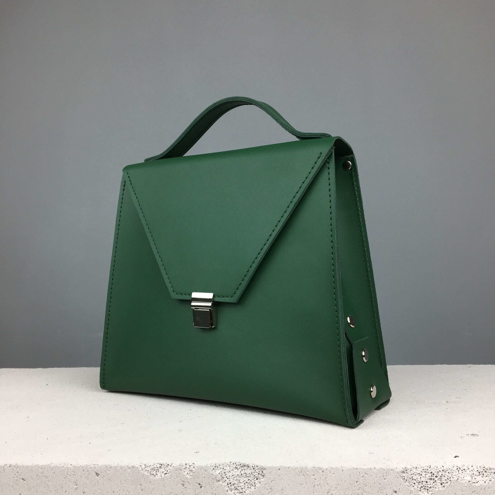 Green Leather Bag Women Green Leather Purse Shoulder Bag Etsy