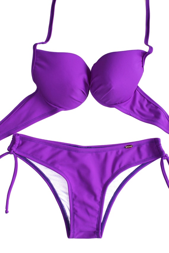 purple underwire bikini
