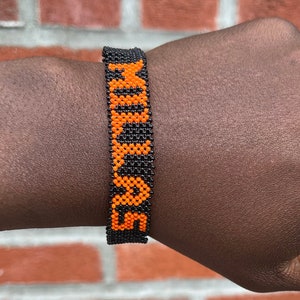 Millas Running Bracelet run , White, black, Orange  Marathon Finisher New York City Running