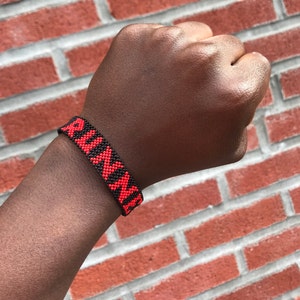 Runner  26.2 Bracelet Black and White Kenya Jewelry, Masai Jewelry, Africa Jewelry, Africa bracelets, Masai Bracelet