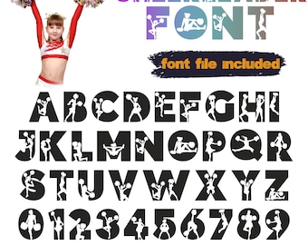 Cheerleader font, Cheerleader letters, Cheer mom t-shirt, Football svg, Sport font, Game font, Gymnastics Font