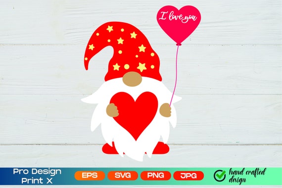 Download Valentine Gnome Svg Valentines Day Svg I Love You Svg Gnome Etsy PSD Mockup Templates