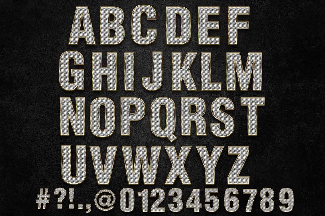 Bling Lettering Diamond Alphabet Png, Diamond Letters, Rich Letters Png, Glam Lettering ...