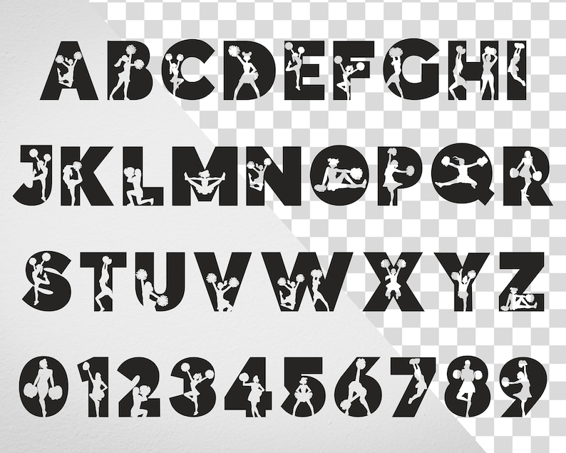 Cheerleader Font, Cheerleader Letters, Cheer Mom T-shirt, Football Svg ...
