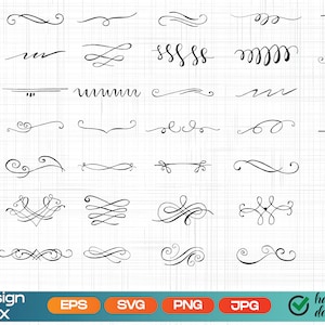 Text Dividers svg, Dividers bundle svg, Flourish svg, Wedding svg, Text decoration svg, Dividers borders svg, Ornamental text svg, Vector