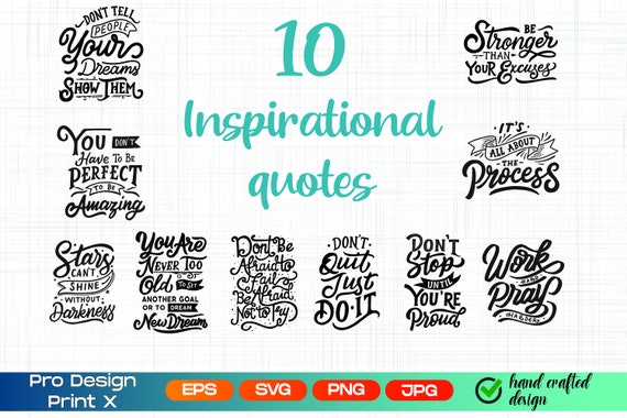 Download Inspirational Quote Svg Printable Wall Art Inspirational For Etsy