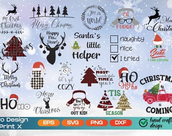 Paquete de svg navideños, camiseta navideña, svg navideño para cricut, citas navideñas, svg de vacaciones navideñas, refrán navideño, corte de silueta