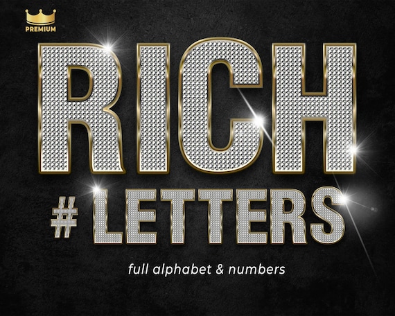 Diamond Alphabet png, Diamond Letters, Rich Letters png, Glam Lettering, Gold and Diamond alphabet, Sparkle letters, Bling alphabet PNG