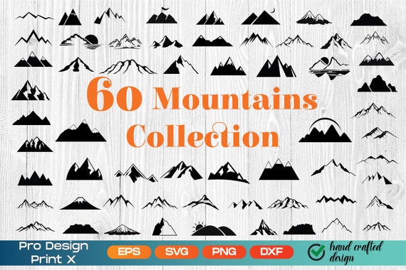 Mountain svg, Nature svg, Mountain clipart, Hill svg, Rock svg, Mountains silhouette, Mountain vector, Outdoors svg, Mountain Cricut, Png