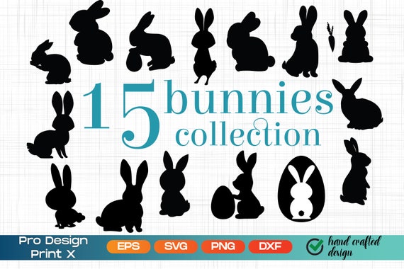 Download Art Collectibles Clip Art Easter Bunny Svg Bundle Rabbit Clipart