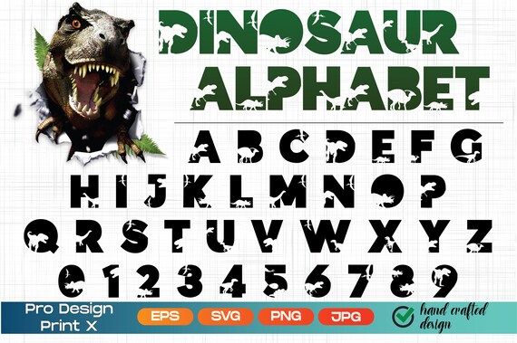 Download Dino Letters Svg Dinosaur Alphabet Svg Dinosaur Birthday Etsy PSD Mockup Templates