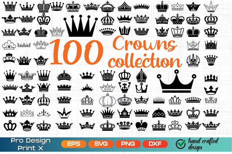 Download Crown Svg Bundle Queen Crown Svg Tiara Crown Svg Royal Etsy