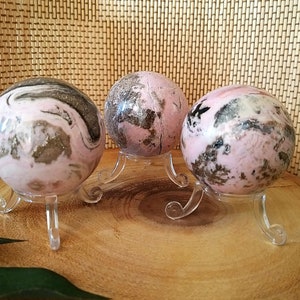 Rhodochrosite Sphere | Beautiful Rhodochrosite Polihed Ball | 40mm TO 50mm Diameter Orb | Crystal sphere | Healing stone|Gift Crystal Sphere