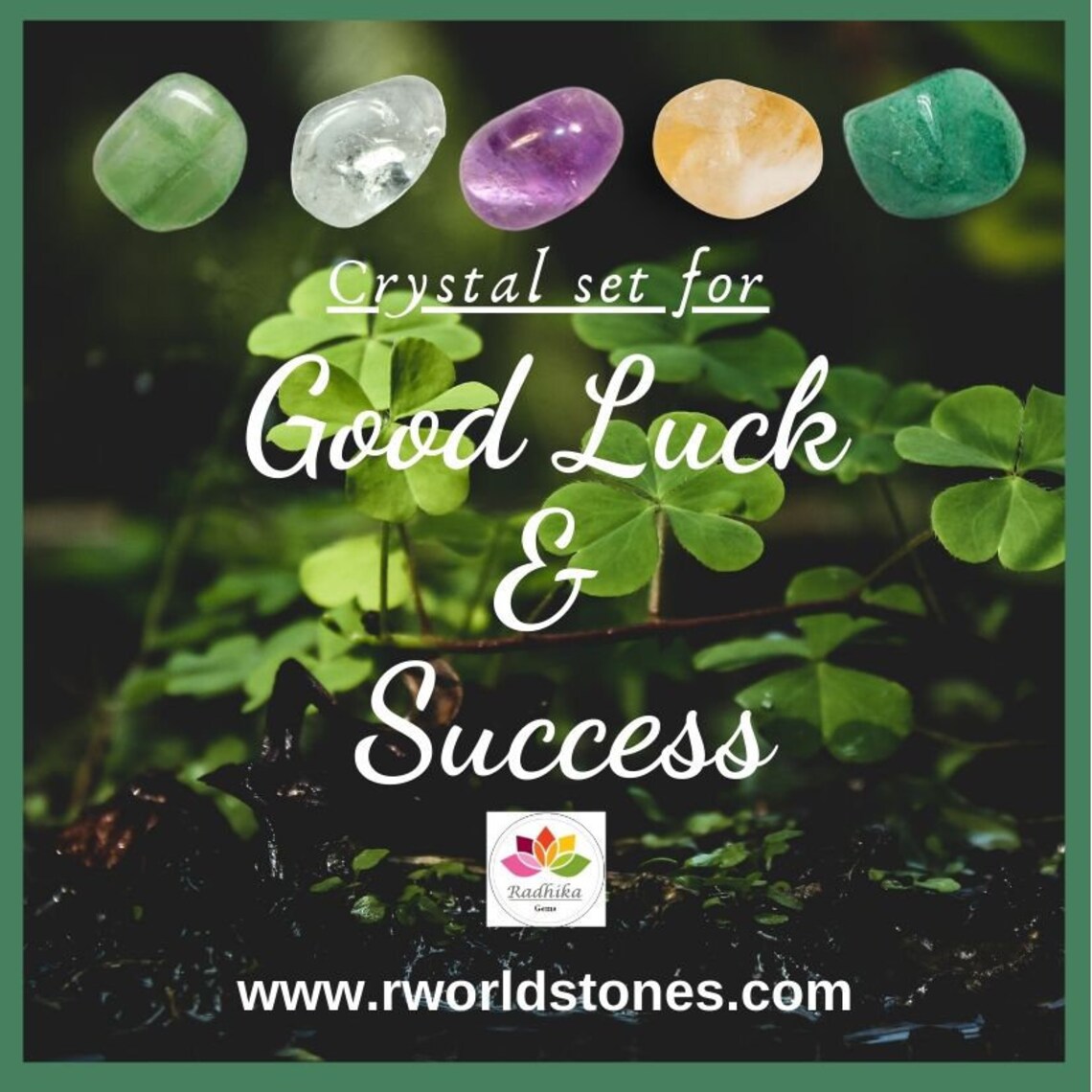 Manifestation Crystal Set Good Luck & Success Crystal Set Etsy