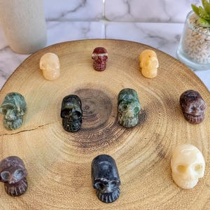 Real Crystal Skull | Hand Carved Stone Skull | Pick Your Crystal | Chakra Healing | Unique Altar Gift | Hand Carved Crystal | 10 Options