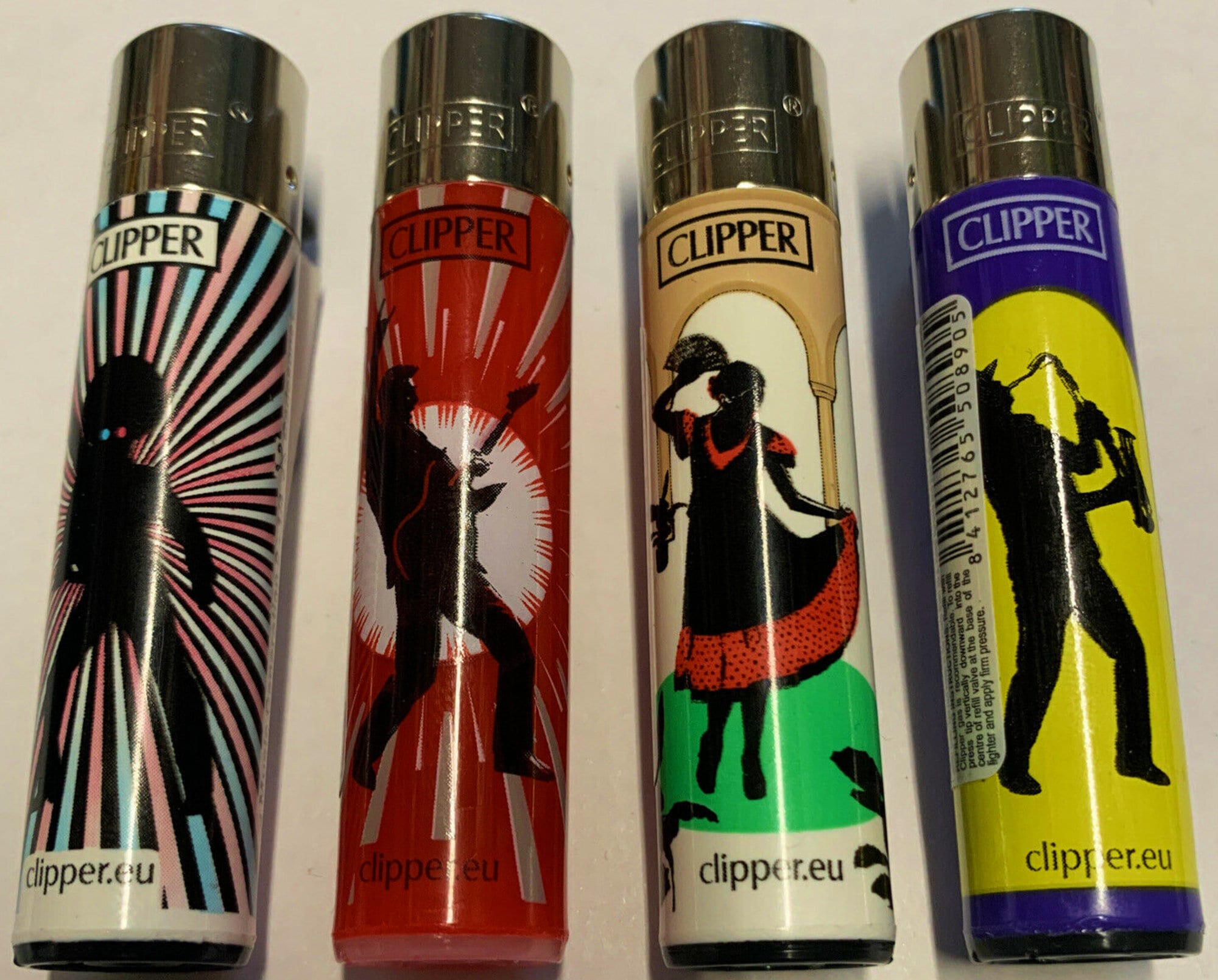Music Rare Clipper Lighters Musician Funny Cool Clippers Lighter Saxophone  Rock Jazz Disco Flamenco Spanish Dancing Refillable -  Italia