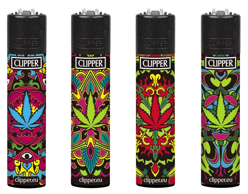 Rare Mandala Weed Clippers Lighters Gas Unique Funny Cool Clipper Lighter Ganja Gas 