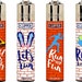 4 x Psychedelic Runners RARE Clipper Lighters Art Funny Cool Clippers Lighter Gas Refillable Unique 