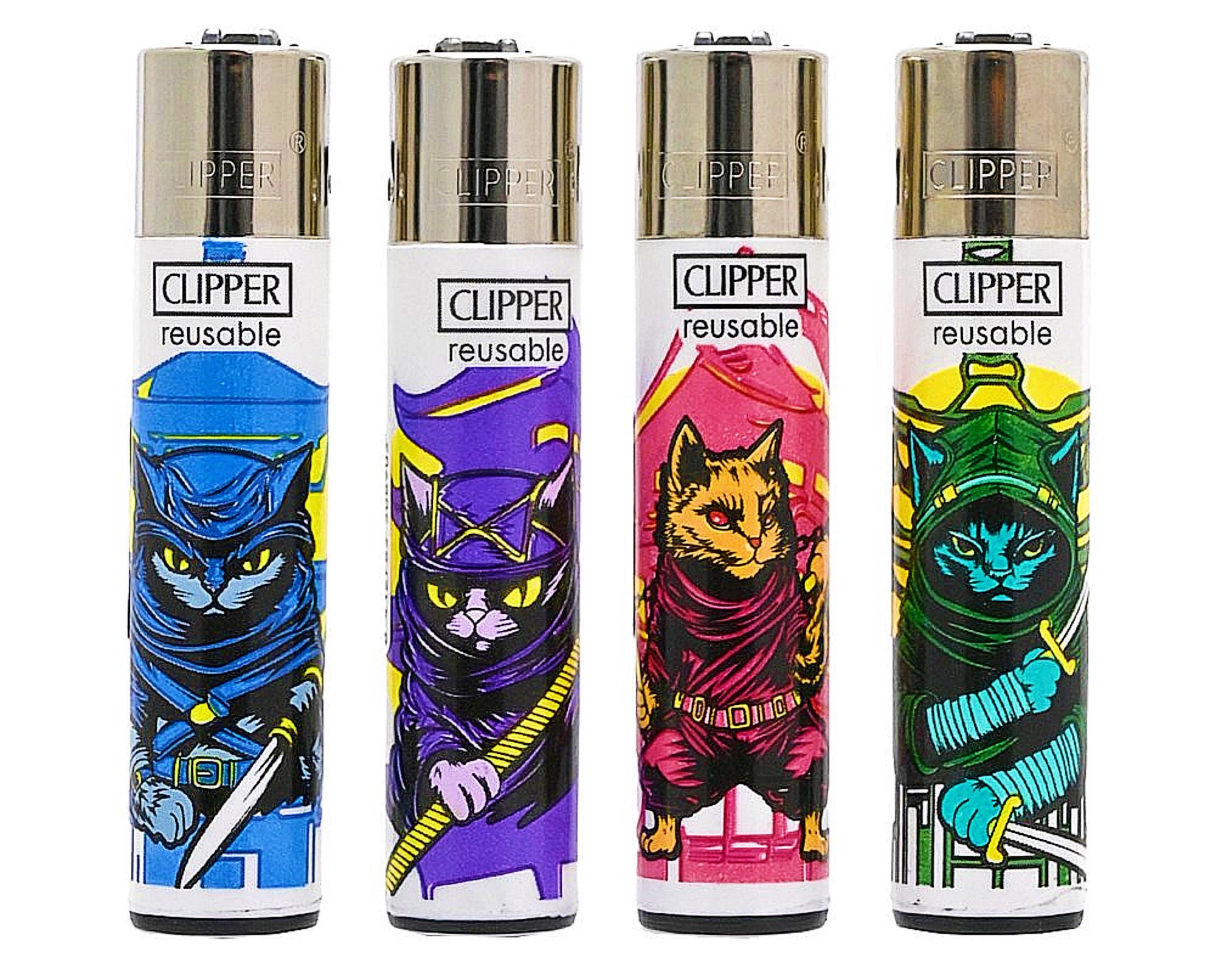 Ninja Cats RARE Clipper Lighters Funny Cool Clippers Lighter Gas