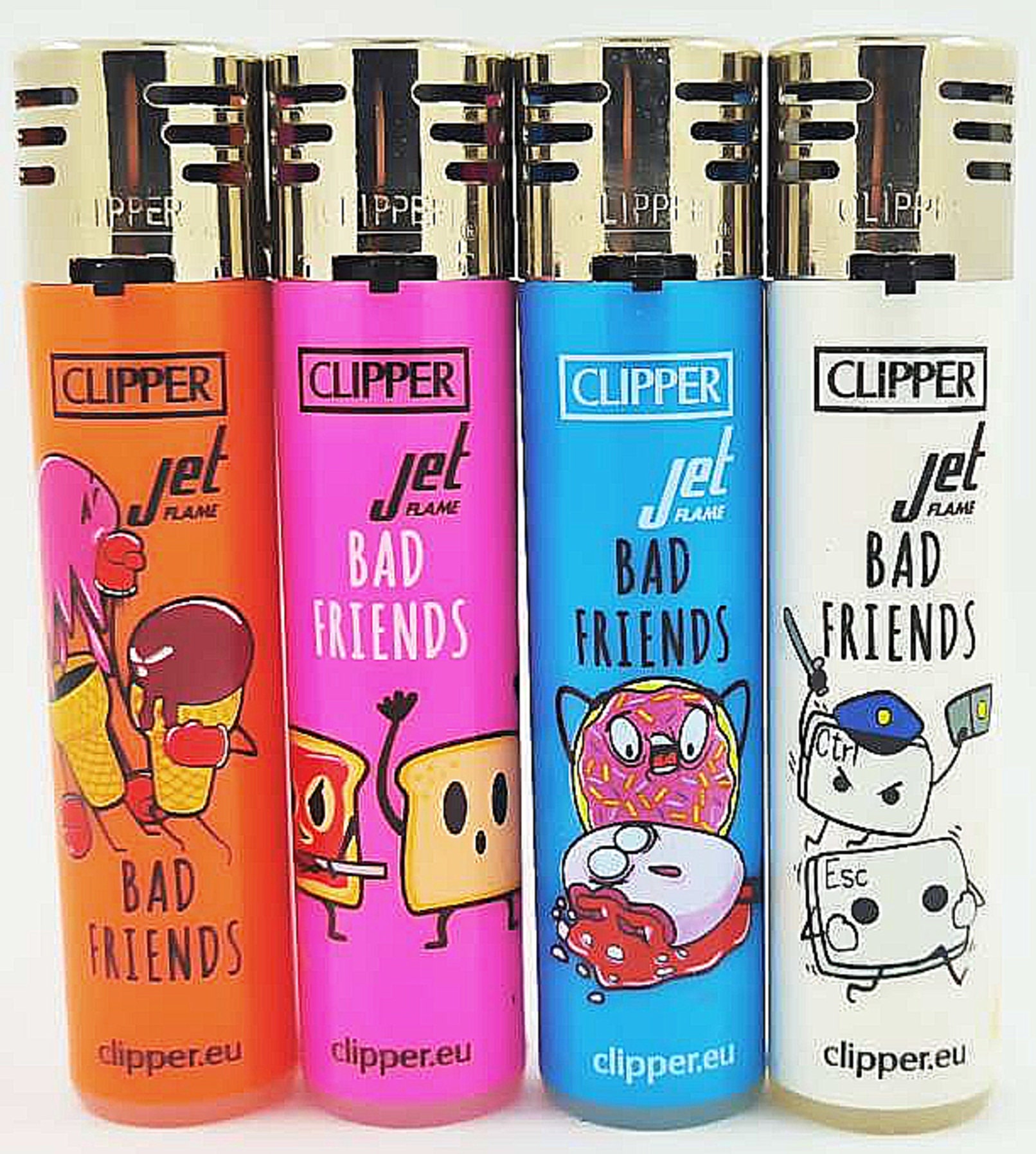 X Rare Windproof Jet Bad Friends Clipper Lighters Singapore