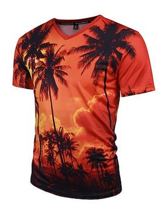 Palm Trees Sunset T-shirt | Etsy Australia