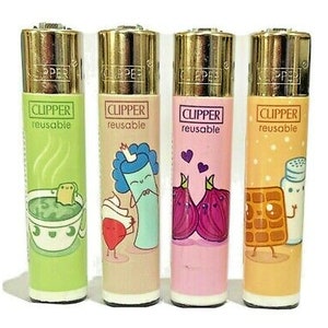 Rare Funny Food In Love Clippers Lighters Refillable Gas Unique Fun Cool Clipper Lighter