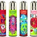 4 x Psychedelic Monsters RARE Clippers Lighters Funny Cool Clipper Lighter Colourful Gas Refillable 