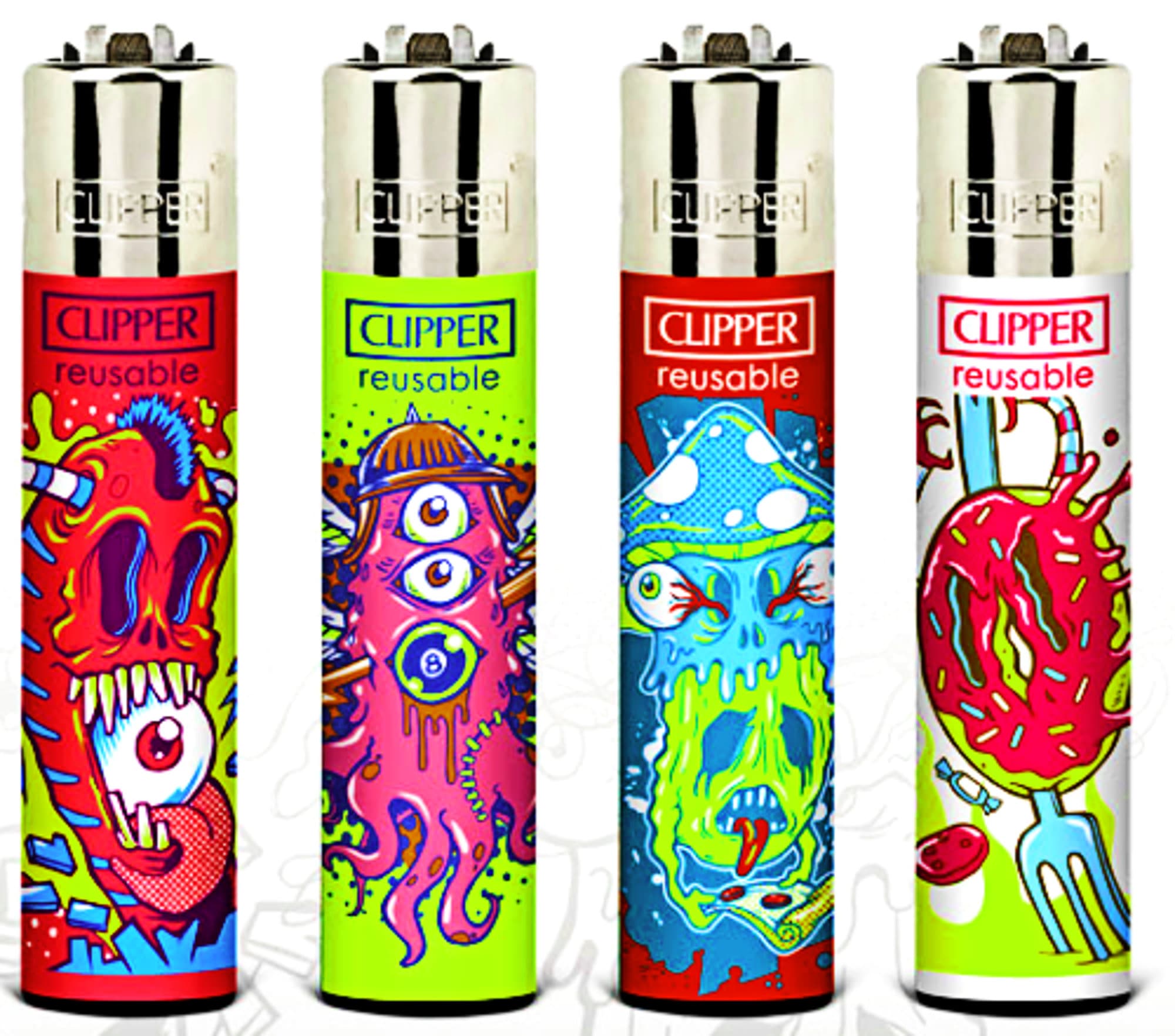 Briquet Clipper - Collection complète briquet clipper x 4 - Splatter Symbols