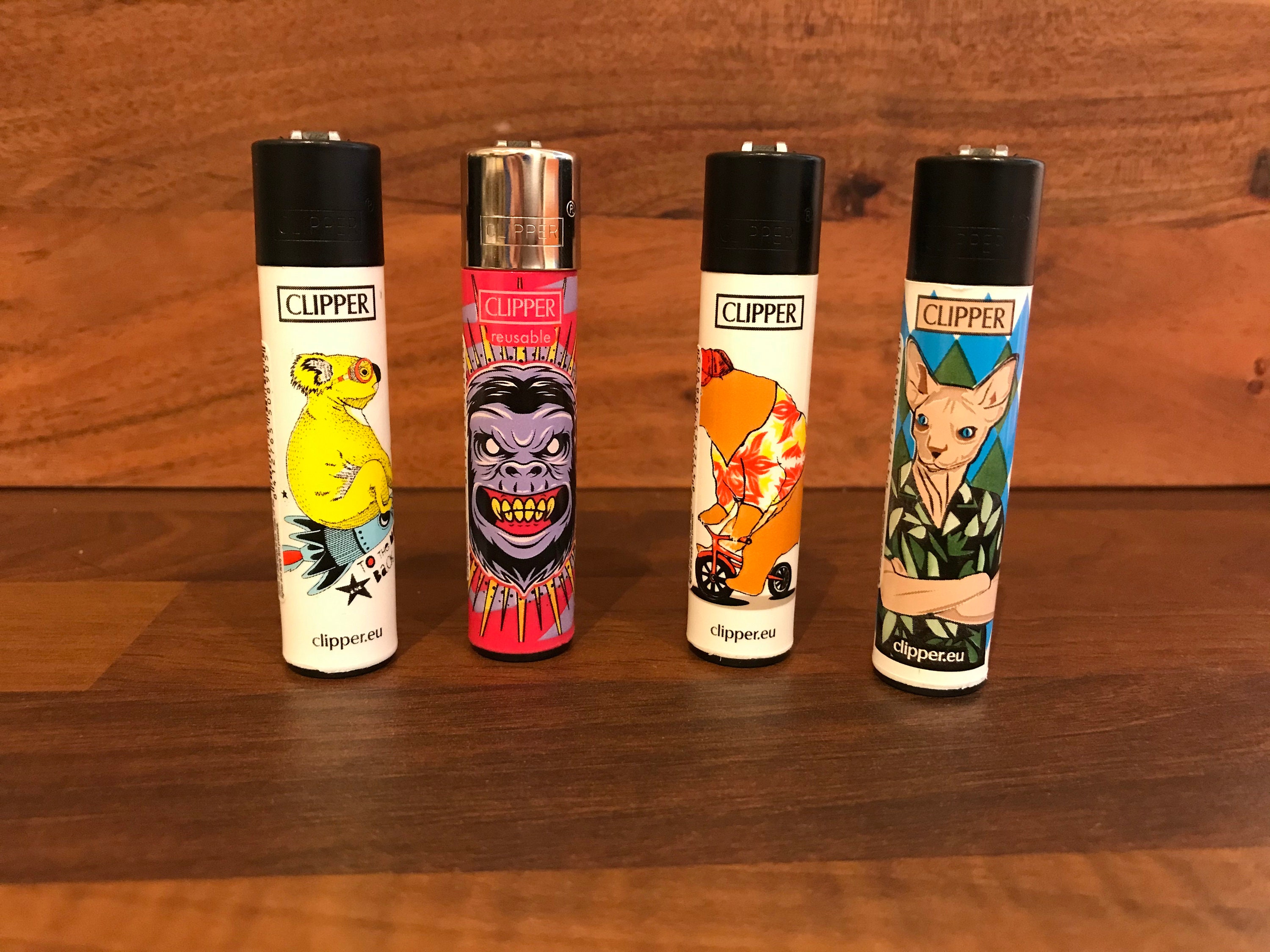 4 x Animals Mix Rare Clipper Lighters Funny Cool Clippers Etsy