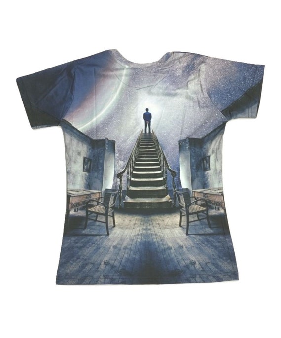 Dreamer's Stairway To A Starry Sky Psychedelic T-Shirt Dreamer's Stairway To A Starry Sky Psychedelic T-Shirt