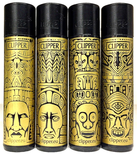 Maya Totem Rare Clipper Briquets Or Aztèque Funny Cool Clippers Briquet  Rechargeable Gaz Art Graffiti Urbain