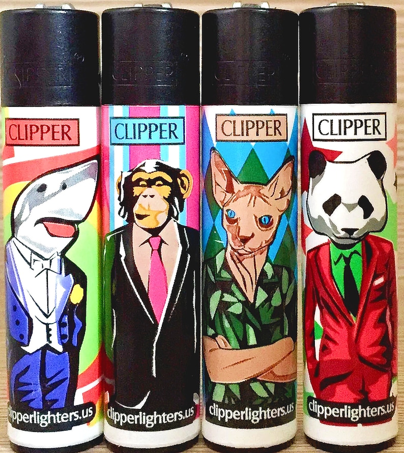 4 x Rare Human Animals Clippers Lighters Unique Cool Funny Clipper Lighter 