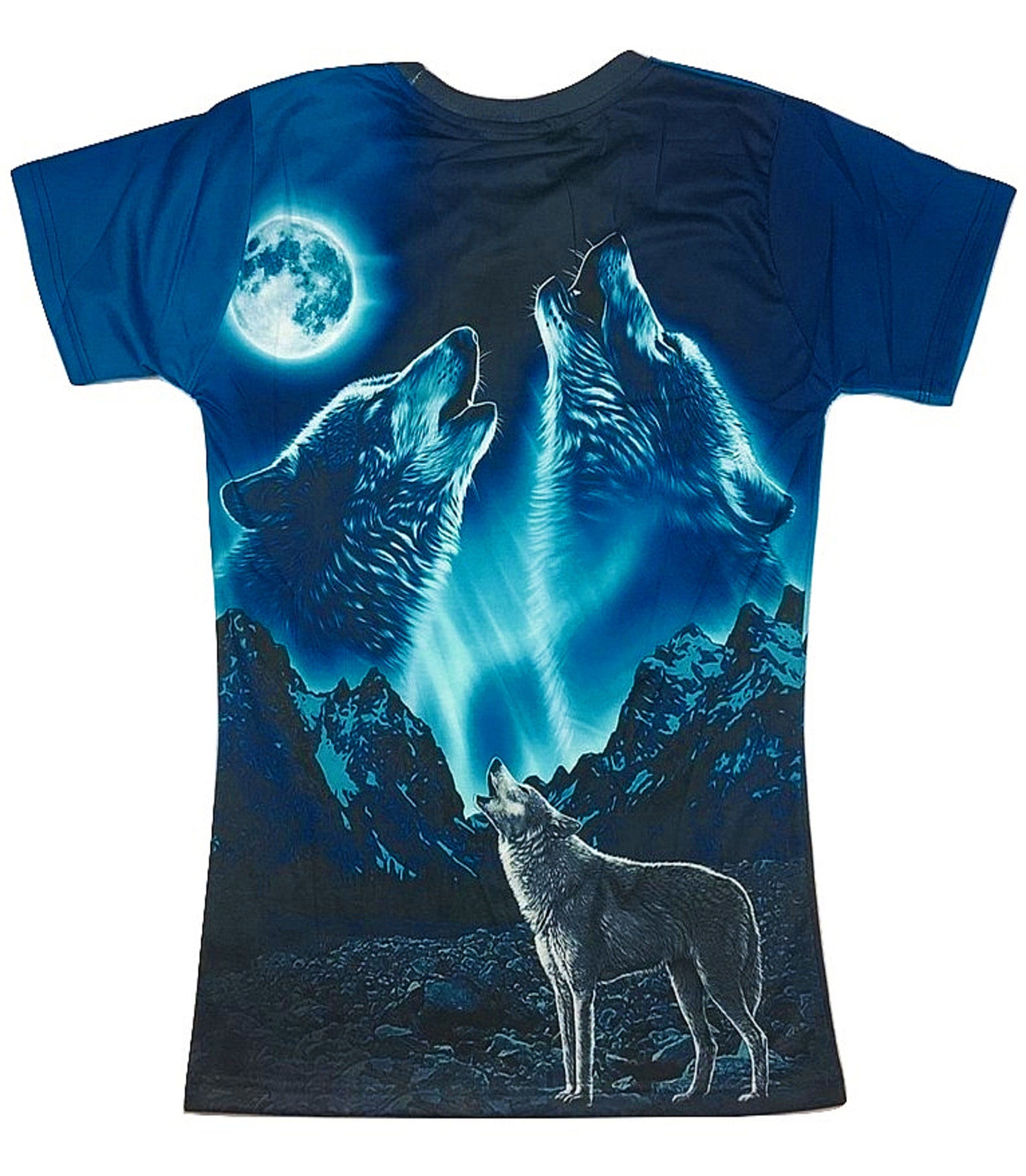 Wolves Howling at the Moon T-Shirt | Etsy