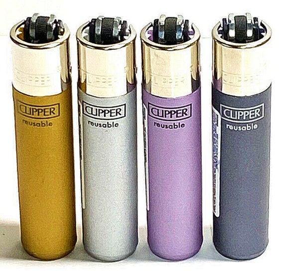 Rare Metallic Clipper Lighters Lighter Clippers Refillable Colourful Funny  Cool Purple Gold Unique