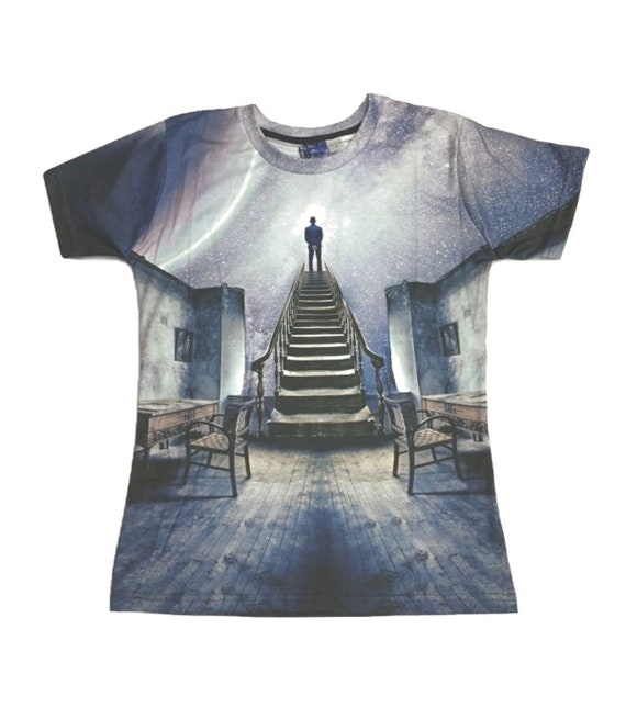 Dreamer's Stairway To A Starry Sky Psychedelic T-Shirt Dreamer's Stairway To A Starry Sky Psychedelic T-Shirt