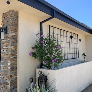 Classic Square Bar Trellis, Square Gridwall Panel, Heavy Duty Metal Trellis Wall Mounted / Staked, Plant Vertical Growth Live Wall Trellis image 8