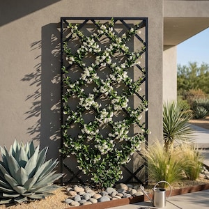 Custom Metal Diamond Trellis, Climbing Plant Support, Powder Coated Diamond Trellis