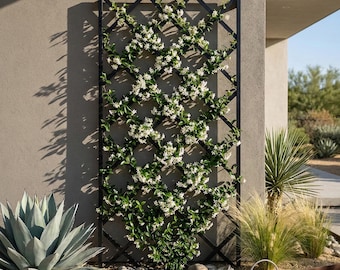 Custom Metal Diamond Trellis, Climbing Plant Support, Powder Coated Diamond Trellis