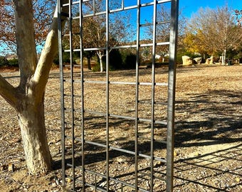 Artisan Made Garden Trellis, Multi Size Square Grid Plant Trellis For Vertical Garden, Living Wall, Mounted Lattice Metal Panel For Plants