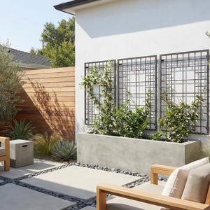 Artisan Made Garden Trellis, Multi Size Square Grid Plant Trellis For Vertical Garden, Living Wall, Mounted Lattice Metal Panel For Plants