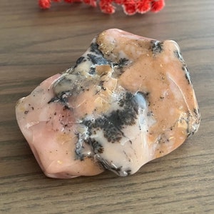 Polished Pink Opal, Heart Chakra Crystal, Opal Worry Stone, Pink Crystal