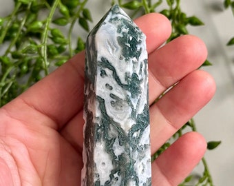 Moss Agate Tower, Self Care Crystal